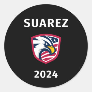 Cool Patriotic Francis Suarez 2024 Election Eagle Classic Round Sticker
