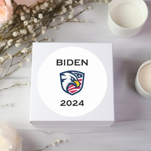 Cool Patriotic Joe Biden 2024 Election Eagle Classic Round Sticker