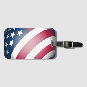 Cool Patriotic United States of America Flag Colou Luggage Tag