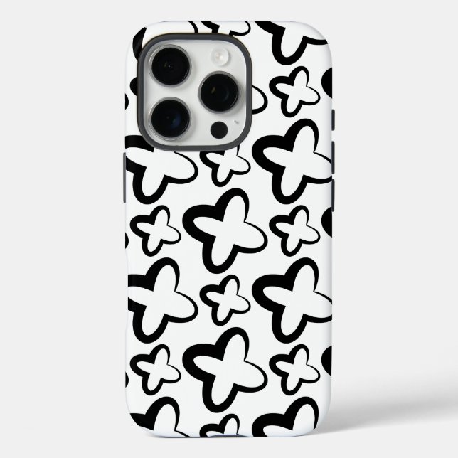 Cool Pattern Design in Black and White Case-Mate iPhone Case (Back)