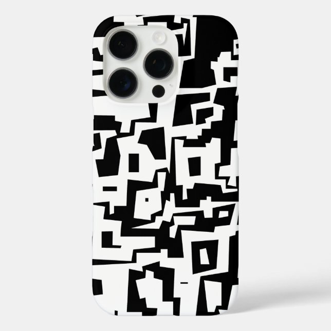 Cool Pattern Design in Black and White Case-Mate iPhone Case (Back)