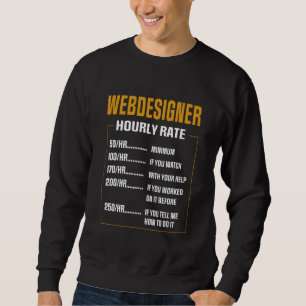 Cool Payment Web Designer Saying Web Designer Sweatshirt