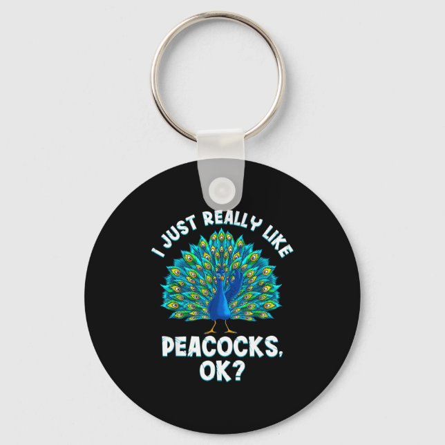 Cool Pea Design For Men Women Kids Bird Pea Lovers Key Ring (Front)