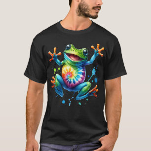 Cool Peace Frog Tie Dye For Boys And Girls T-Shirt