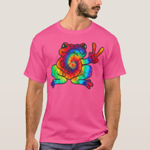 Cool Peace Frog Tie Dye For Boys And Girls T-Shirt