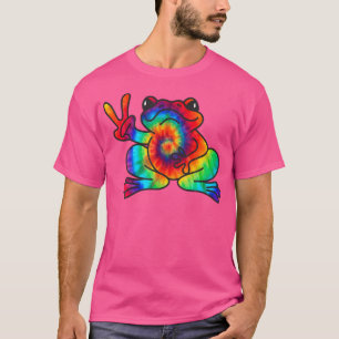 Cool Peace Frog Tie Dye For Boys And Girls T-Shirt