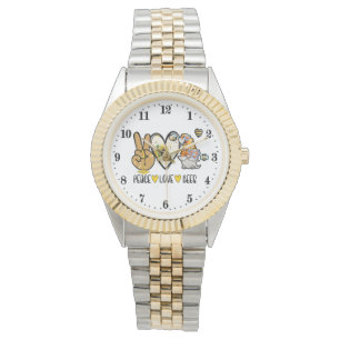 cool peace love bee gnome watch