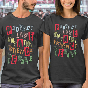 Cool Peace Positivity Scrapbook Collage Typography T-Shirt