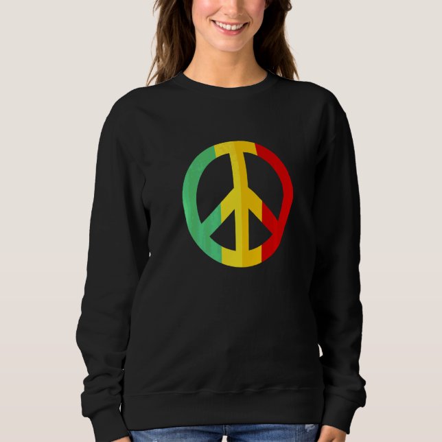 Cool Peace Sign Equality Freedom Hippie Sweatshirt (Front)