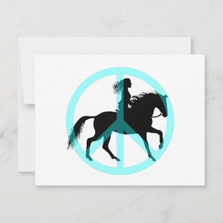 Cool peace symbol horse rider