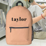 Cool Peach Modern Minimalist Simple Stylish Trendy Printed Backpack<br><div class="desc">Introducing the Cool Peach Modern Minimalist Simple Stylish Trendy Printed Backpack—a versatile and personalised accessory for various needs. This backpack is perfect for back-to-school supplies, making it an excellent choice for both teachers and students. Designed with a modern and minimalist aesthetic, this backpack stands out with its trendy peach colour...</div>