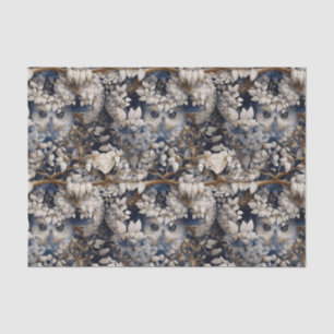 cool peeping owl tiled pattern tissue paper