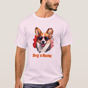 Cool Pembroke Welsh Corgi with Sunglasses T-Shirt