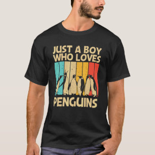 Cool Penguin Boys Kids Emperor Penguin Bird T-Shirt