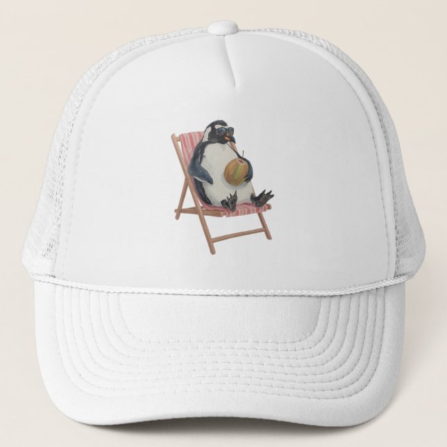 Cool Penguin Cap | Funny Summer Cartoon Hat (Front)