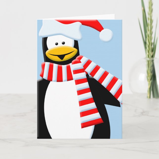 Cool Penguin Holiday Card (Front)