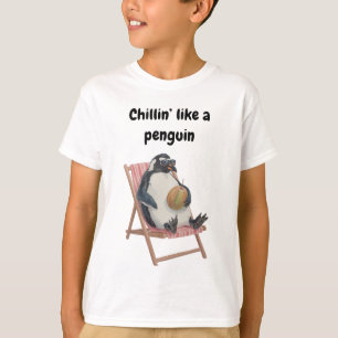 Cool Penguin Kids T-Shirt   Funny Summer Cartoon