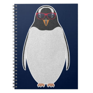 COOL PENGUIN SPIRAL NOTEBOOK