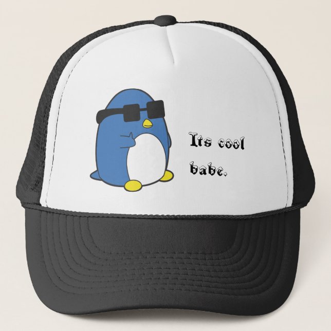 Cool Penguino Trucker Hat (Front)