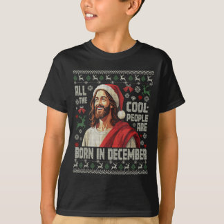 Cool People Are Born In December Christian Christm T-Shirt