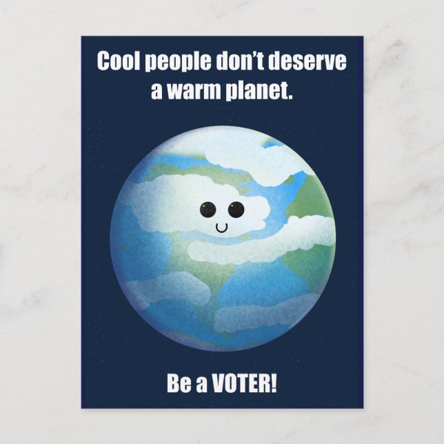 Cool People Warm Planet Postcard (Front)