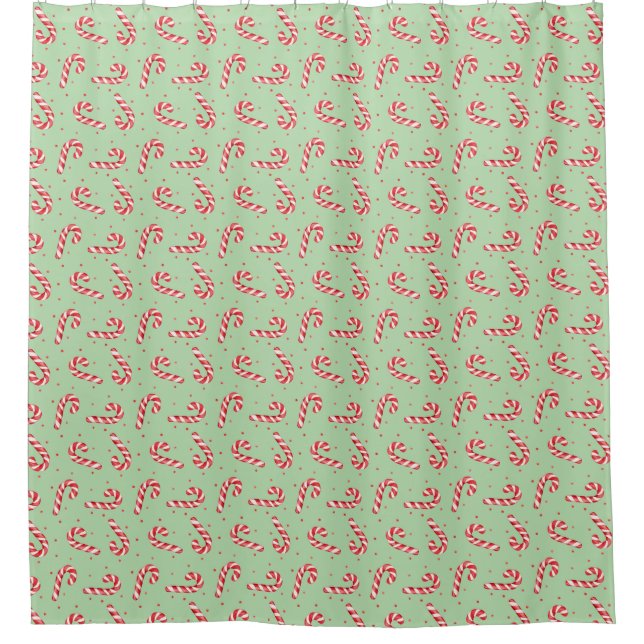 Cool Peppermint Shower Curtain (Front)