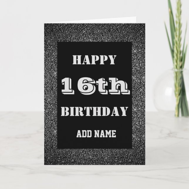 Cool personalised 16th birthday card (Front)