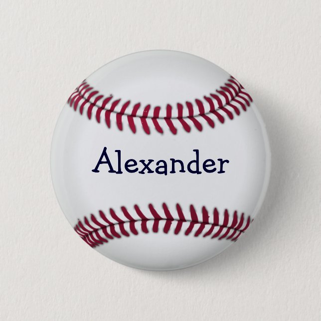Cool Personalised Baseball 6 Cm Round Badge (Front)
