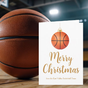 Cool Personalised Basketball Coach Christmas Holiday Card