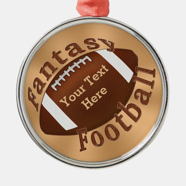 Cool Personalised Fantasy Football Ornament (Front)