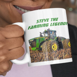 Cool Personalised Farming Legend Tractor Equipment Coffee Mug