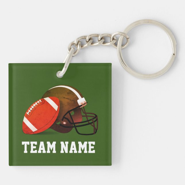 Cool Personalised football Team Key Ring (Back)