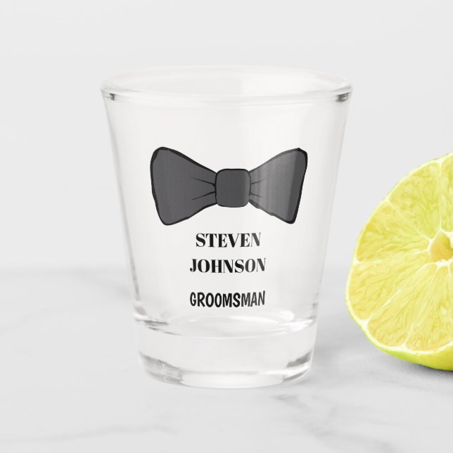 COOL! 👔 Personalised Groomsman Shot Glass  (Front)