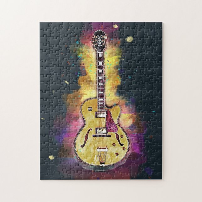 Cool Personalised Guitar Art Jigsaw Puzzle (Vertical)
