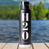 Cool Personalised H20 Simple Black White