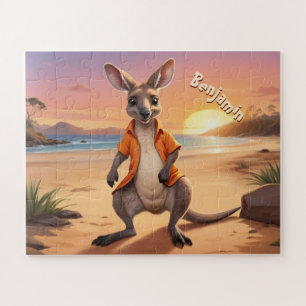 Cool Personalised Kangaroo Jigsaw Puzzle