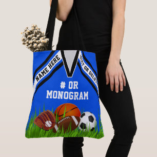 Cool Personalised Sports Tote Bag, Your Text Bag