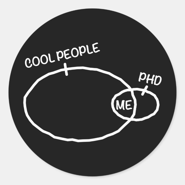 Cool PhD Sticker (Front)
