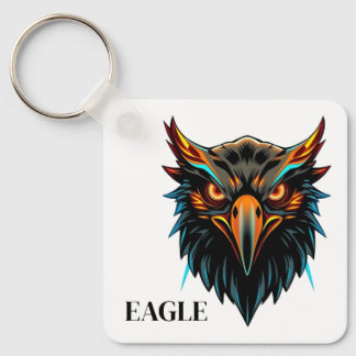Cool Phoenix Eagle Mascot Logo Key Ring