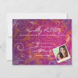 COOL PHOTO COLLAGE Bat Mitzvah Reply Card