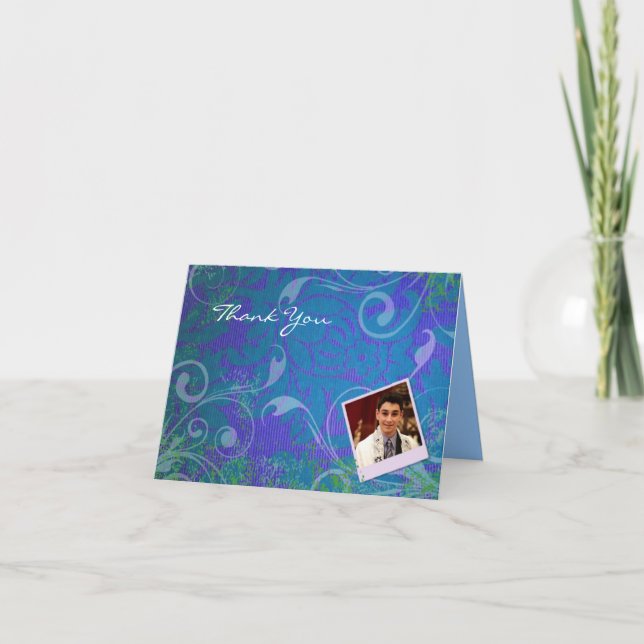 COOL PHOTO COLLAGE Folded Thank You Card (Front)