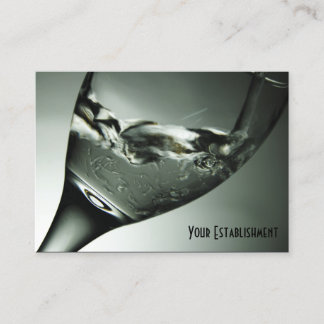 Cool Photo of Liquid in a Wine Glass Business Card