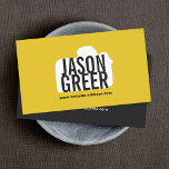 Cool Photographer Yellow Camera Logo Photography Business Card<br><div class="desc">Unique and eye catching photographer's business card.</div>