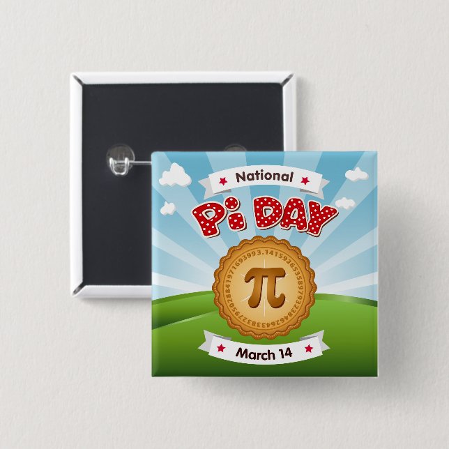 Cool Pi Day Button (Front & Back)
