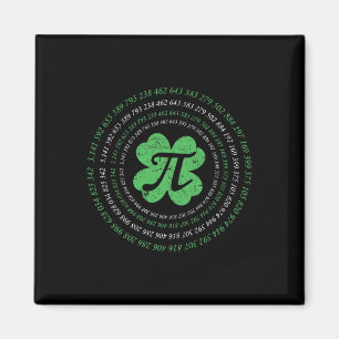 Cool Pi Day Shamrock Saint Patrick's Day Math Geek Magnet