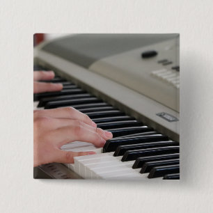 Cool Piano 15 Cm Square Badge