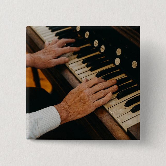 Cool Piano Artwork 15 Cm Square Badge (Front)