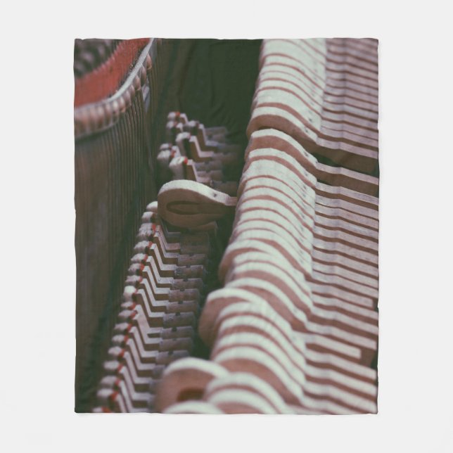 Cool Piano Artwork Fleece Blanket (Front)