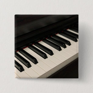 Cool Piano Design 15 Cm Square Badge