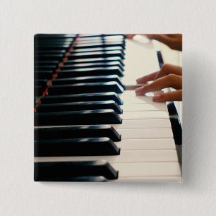 Cool Piano Design 15 Cm Square Badge